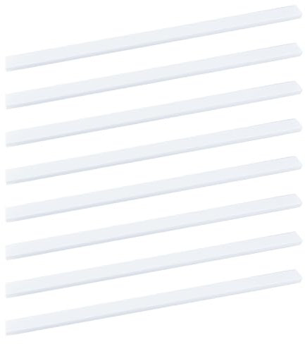 INCREWAY Slip On Cabinet Door Protector, 8PCS White Plastic Edge Guard for Protecting Kitchen Cabinet Stool Foot Rails Chair Rung from Chipping, 16mm