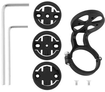 ECSiNG 1PC Bike Handlebar Computer Mount for 31.8mm Handlebars Compatible with Garmin Edge Compatible with Wahoo Elemnt 52.6x31.8x37.9mm Black