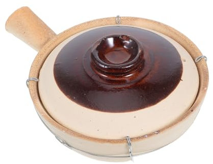 OUNONA Casserole En Terre Cuite Argile Pot Ustensiles De Cuisine Batterie De Cuisine Coréenne Mijoter Pour Poêle Chauffe-plat à Cocotte Mini Cocottes Cocotte En Terre Cuite Le Fer