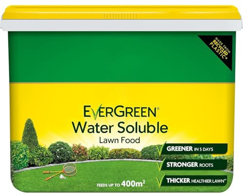 AMK® Miracle Gro Water Soluble Lawn Food 2kg Tub for a Greener Thicker Grass Fast Acting Feed Fertiliser for Use with Watering Can or Feeder Family Friendly Formula