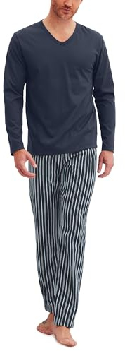 CALIDA Cotton Special Pyjama Herren Saphir Blue 50