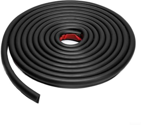 Gouttière en PVC en forme de J - 6 m de long - Étanche et résistante aux intempéries - Système de gestion de l'eau pour toit de camping-car, remorque, camping-car, protection du véhicule (noir)
