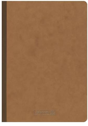 BRUNNEN Heft/Kladde FACT!plus DIN A5, 96 Blatt, braun FSC (Liniert)