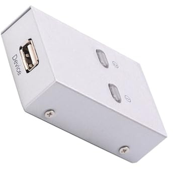NUOBESTY Umschalter Metall USB 2.0 Scanner Drucker für Automatischer Geräte Silber aus Kunststoff Teilen für Home und Kleinbüroumgebung