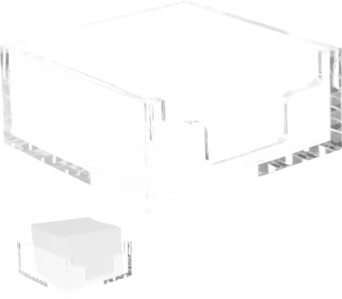 NUOBESTY Caja de Pañuelos Cuadrada Transparente 10X10X45 CM para Mesa de Comedor y Escritorio Servilletero Multifunción para Hogar Hotel y Sala de Estar Accesorio Práctico para