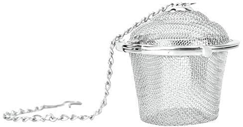 Acciaio Inox Infusore Tè Cestello per Infusi In Rete Riutilizzabile Infusore per Zuppa di Erbe con Filtro a Base di Erbe e Spezie Sfera in maglia per colino da tè in acciaio inossidabile(S)