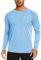 TACVASEN Herren UPF 50+ UV Schutz Shirt Sonnenschutz Langarm Performance T-Shirt Workout Running Shirts, Himmelblau, M