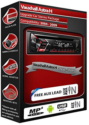 Astra H estéreo para coche, radio reproductor de MP3 Pioneer CD con entrada AUX USB frontal (reacondicionado)