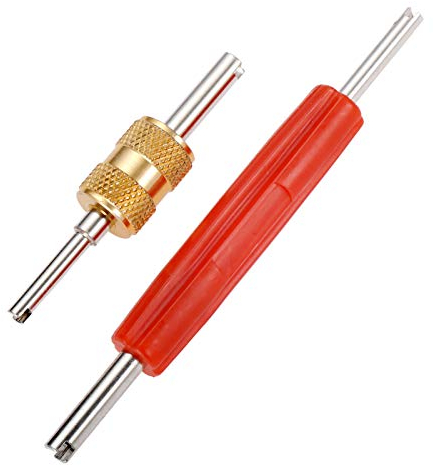 gohantee R134 R12 A/C HVAC Ventil Kern Entferner Werkzeug von Klimaanlage Schrader, Auto Ventil Kern Doppelkopf Reifen Werkzeuge für Auto LKW Installieren/Entfernen Werkzeug