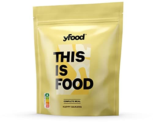 yfood Powder Happy Banana, protein meal replacement, THIS IS FOOD powder, 25g of protein, 17 meals, 26 vitamins & minerals, 1,5kg pack