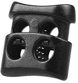 Kordelstopper, Kordelklemme, Rutschen Kordel Verschluss Ende, Frühling Schnur Schlösser für Kordeln Schnürsenkel Taschen Zurrgurte (50*Double Holes)