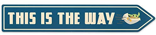Disney Star Wars The Mandalorian Baby Yoda Pfeil – This is the Way – Baby Yoda Wanddekoration mit Grogu, dem Kind
