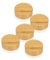 Pot en verre Wachsmann avec couvercle en bambou - Pour les cosmétiques naturels durables - Avec emballage cadeau - Récipient de voyage pour pommades et lotions (5 ml non gravé | 5 pièce)