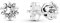 PANDORA Himmlischer Funkelnder Stern Ohrringe in Sterling-Silber mit Zirkonia, Maße: 5,3mm x 6,5mm x 6,5mm, 290023C01