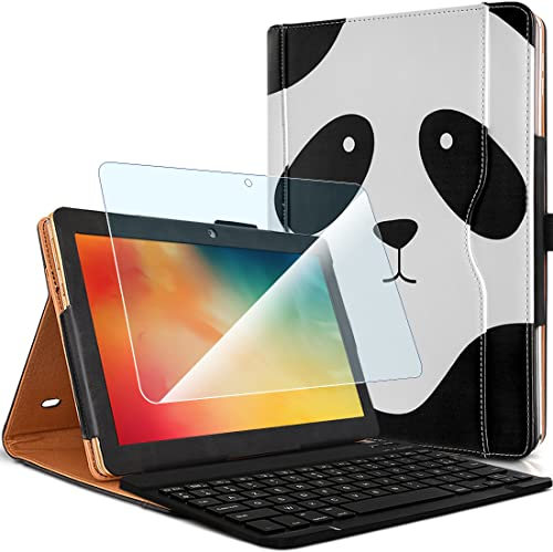 KARYLAX Pack - Custodia protettiva (MV06) + tastiera Azerty Bluetooth + protezione schermo in vetro flessibile per tablet Blackview Tab 8 10,1 pollici