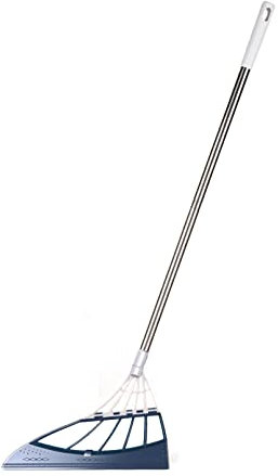 MiSMiAO Balai Magique Balai Coiffeur Balai en Silicone Balai D'essuyage 2 en 1 Balai de grattage Balai D'essuie-Glace Magique Essuyer Interieur Brosse Nettoyage Salle de Bain (Blue,1 Stück)