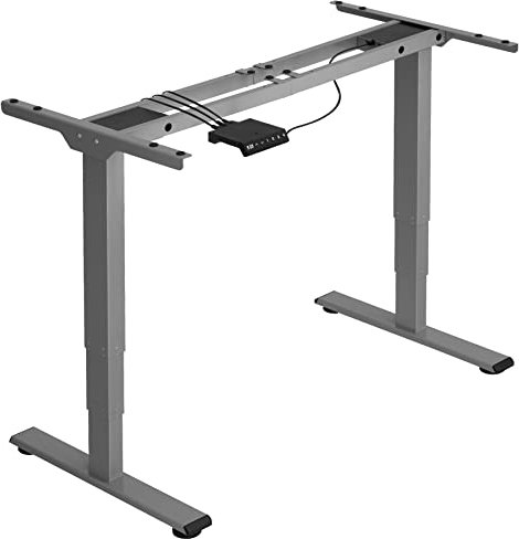 TecTake® Pied de Table de Bureau réglable en Hauteur électrique en Acier Bureau Assis Debout 110-168 x 60 x 60-125 cm Bureau Ergonomique Bureau Ordinateur Pied de Bureau Teletravail Table de Travail