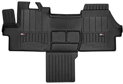 Gummimatten Fußmatten kompatibel mit FIAT Ducato 2006-2020 Premium TPE Automatten Schwarz 1x