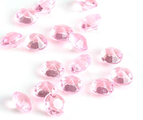 Greensen Rosa Acryl Diamanten Tischdeko 1000 Stück 4,5mm | Glitzernde Deko Perlen für DIY Bastelprojekte, Streudeko für Hochzeit Party Feier, Kristalloptik