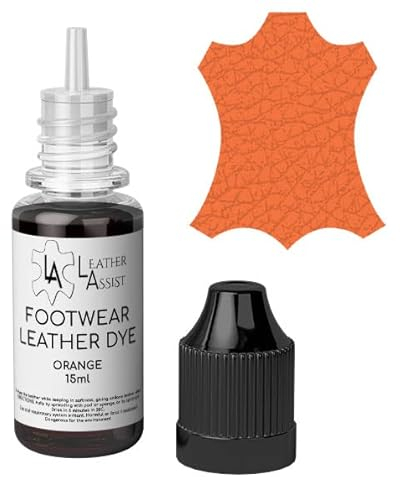 Leather Assist Tinte para Cuero para Calzado, Reparación de Color de Pintura, Zapatos, Botas, Mocasines, Zapatillas (Naranja)