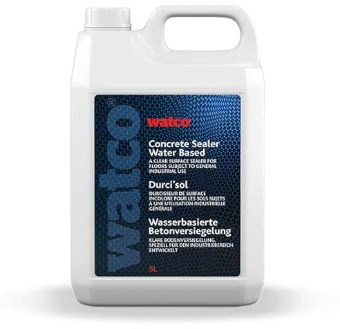 Watco Durci'sol, Durcisseur qui ferme, durcit et empêche le dégagement de poussière des sols en béton poreux (Incolore, 5 Litres)