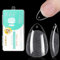 Short Almond Nail Tips - Clear Nail Tips, ZAHRVIA Soft Gel Full Cover for Soak Off Nails Extensions Kit - 192PCS False Nails Acrylic12 Sizes (Short Almond)