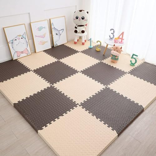Antrect Foam Play Mat 18PCS 30x30cm Waterproof Non-slip Thick Exercise Mats for Kids & Adults, Modern Style, Multi Colour, Beginner Skill Level