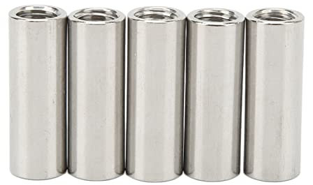 Runde Verbindungsmutter, 5 Stück, M12-Überwurfmutter, Rund, 1,75 16, L45 Mm, Edelstahl-Stangenverbindungsmutter, Innengewinde, Befestigungselement, Runde Verbindungsmutter