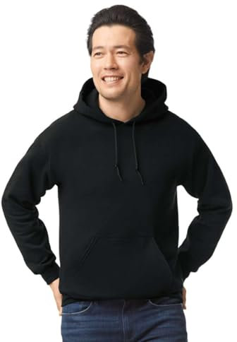 TICTEX Hoodie Herren große Größen by Gildan - Sweatshirt mit Kapuze - Kapuzenpullover in vielen Farben - Coole Hoodies - Black, L