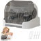 Babyflaschen Organizer, 15,7 -Zoll -Staubdicht von Babyflaschen Aufbewahrungsbox mit Deckel und abnehmbares Abflussschale, Pflege -Besteck Box, Babyflaschen -Trocknungsregal für Küchenschrank (grau)