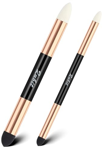 Amabro Washable Blending Sponge Pen Double-Headed Pastel Blending Stump Pencil, Reusable Sketching Sponge Brush Blender Tool for Art Students, Middle School Students(Gold)