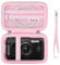 Supmay Hard Carrying Case for OM System Tough TG-7 Black Digital Camera/Olympus Tough TG-6 Waterproof Camera, Travel Case with Zipper Mesh Pocket for USB Cable, SD Card, Battery, Pink