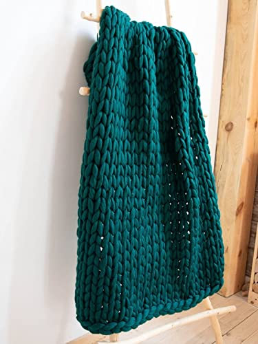 XLJLKJDS Handmade Giant Chunky Knit Throw Blanket Throw, Handmade Chunky Knit Blankets, Merino Wool Blend Arm Knit Throw Fashion Sofa Blanket Yoga Mat Rug Home Decor Gift