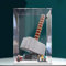 Acryl-Vitrine für Lego 76209 Thor's Hammer-Modell, staubdichte, transparente Sammlungsvitrine (nur Displaybox) (weißer Boden)