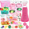 140Pcs Play Kitchen Accessories, Kids Kitchen Playset, Pretend Play Food Tea Party Set, Toy Kitchen Kids Cooking Real with Apron＆Chef Hat, Utensils Cookware Pots＆Pans, Toy Organizer, Toddler Toys Gift