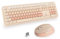 SOLIDEE Wireless Keyboard and Mouse Combo,Retro Typewriter Keyboard,2.4GHz Round Keycap Computer Keyboard with Number Pad,104 Keys Full Size Ergonomic Kawaii Keyboard(USLayout QWERTY)(Orange Gradient)