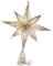 Weihnachtsbaumspitze Stern Beleuchtet, Christbaumspitze Beleuchtet mit Eingebautem, 3D Geometrisch Stern Weihnachtsbaumspitze für Weihnachtsdekoration Neujahr Dekor, 25 cm Champagner
