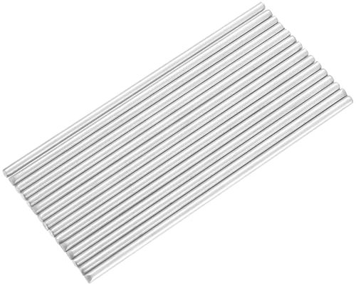 15 Pcs Stainless Steel Round Rods, 3mm x 100mm Solid Metal Shaft Rods, Stainless Steel Bars for Gear Drill Lathes Boring Machine DIY Craft Model Making (100mm/5.9 inch)