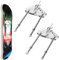 xyuayamz Support Skateboard, Supports Muraux pour Longboard, Support Skate Rack, Porte Ski Mural pour Salon Garage Mur Affichage du Snowboard Présentoir et Rangement, Acrylique, 2 Pièces, Transparent