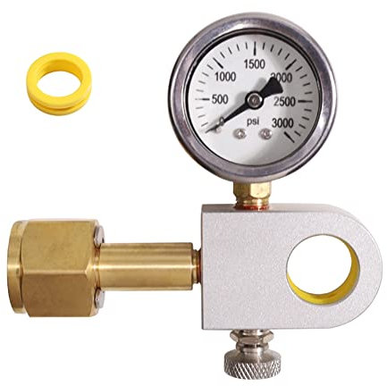 Hburirrty Soda Refill Quick Adapter with Pressure Gauge Compatible with DUO Terra Art Soda Machines