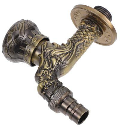 NUOBESTY Grifo De Agua Exterior Estilo Vintage Grifo De Pared Para Lavabo y Fregadero Mango De Dragón