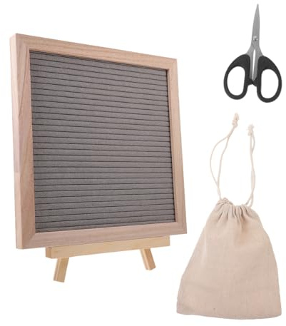 ARTIBETTER 1 Satz Brief-anschlagbrett Erste Brieftafel Aus Schwarzem Filz Wohnkultur Briefbrett Letterboard-buchstaben Brieftafeln Home Message Board Brief-message-board Grau Hölzern