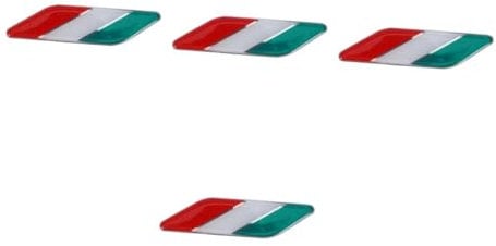 PRETYZOOM 4 Pezzi adesivi per auto adesivo per auto adesivi bandiera per veicoli Adesivo della bandiera adesivi bandiera italia per camion Adesivi della bandiera Colla per lega di alluminio
