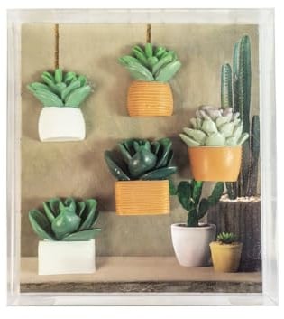 Kraftheld | 5er Set Deko-Magnete Cactus | Kaktus-Magnete, Pflanzen | bunt, dekorativ, farbenfroh | Kühlschrankmagnete in Form von Tieren | Magnet-Deko als Geschenk