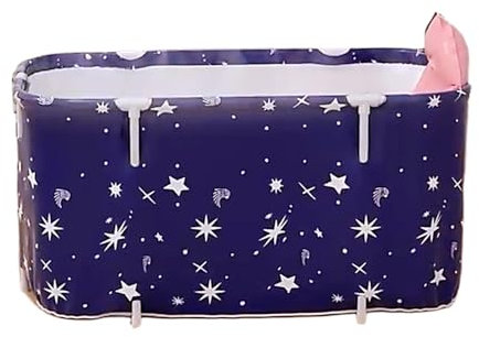 Bañera Plegable Portátil, Bañera de Inmersión Portátil, Bañera Rectangular Ducha Cubo de Baño Diario Hogar Viaje Playa Niños Adultos Camping