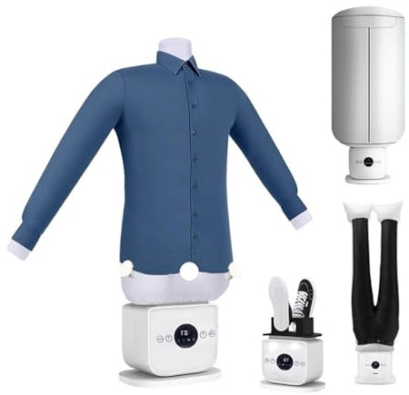 Hands-Free Automatic Ironer – 8-Min Hot Air Shirt & Pants Dryer, Wrinkle-Free Finish Without Ironing Board