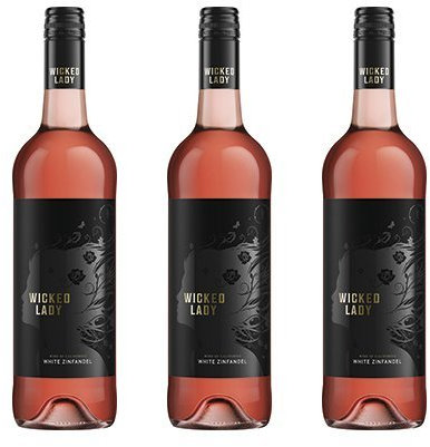 Wicked Lady White Zinfandel Rose Wine Case of 3 bottles
