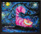Uhomate Alice im Wunderland Grinsekatze Alice Wonderland Vincent Van Gogh Sternennacht Poster Home Leinwand Wandkunst Kinderzimmer Dekor Wohnzimmer Wanddekoration A009 (61 x 76 cm)