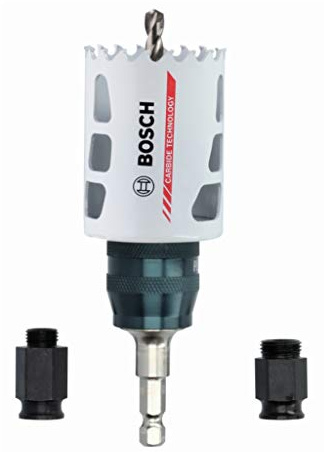 Bosch 2608594252 Umrüstungs-Set PC Hartmetall-Lochsäge (ø 51 mm, mit Pilotbohrer und Power-Change Plus Adapter)