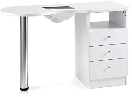 Manicure table nail station salon desk work station with dust collector fan whit